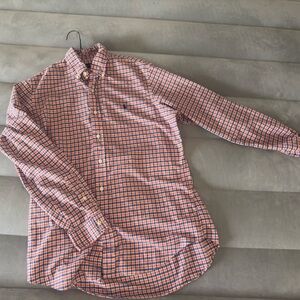 Ralph Lauren Red and Blue Checkered Men's Shirt